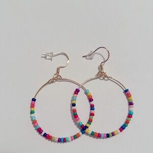 Handmade • Bead Hoop Earrings